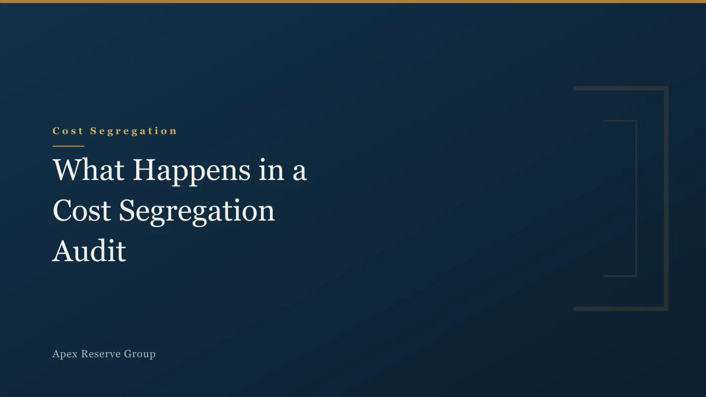 What Happens in a Cost Segregation Audit