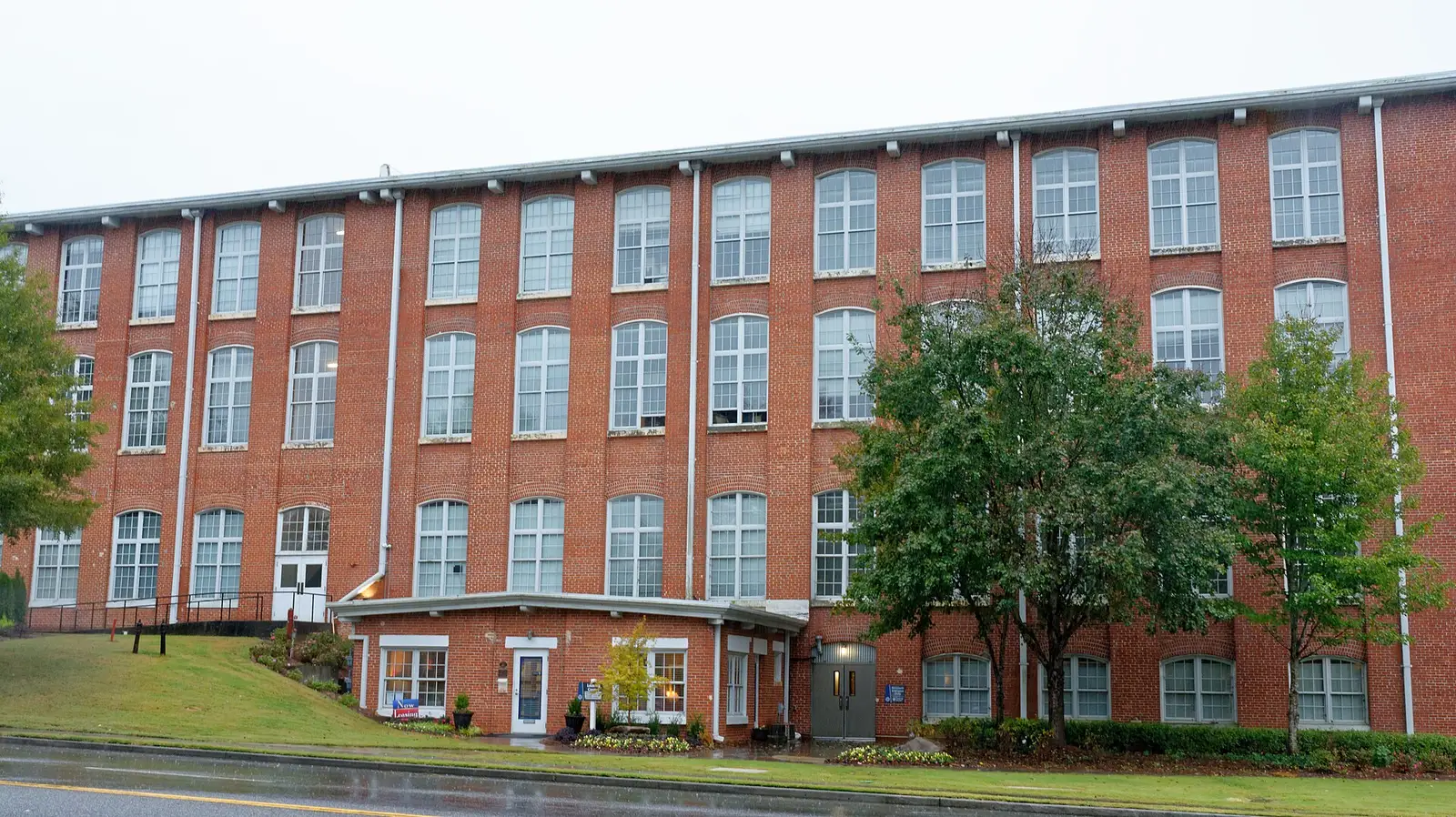 The historic Canton Cotton Mills building in downtown Canton, Georgia