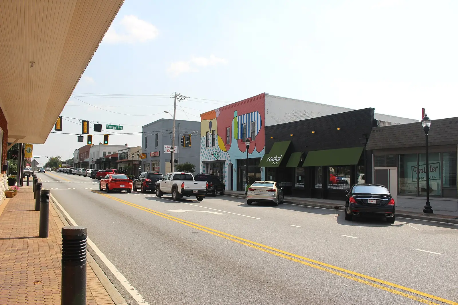 Historic downtown College Park, Georgia, along Main Street