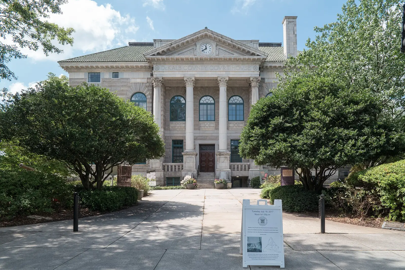 The historic domed DeKalb County Courthouse on Decatur Square in downtown Decatur, Georgia