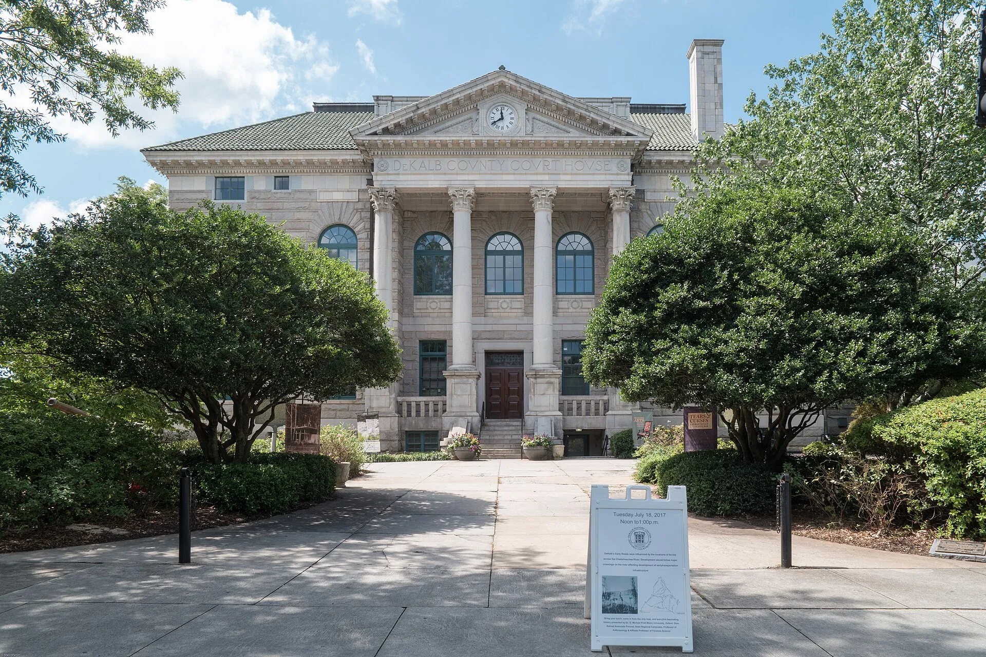 The historic domed DeKalb County Courthouse on Decatur Square in downtown Decatur, Georgia