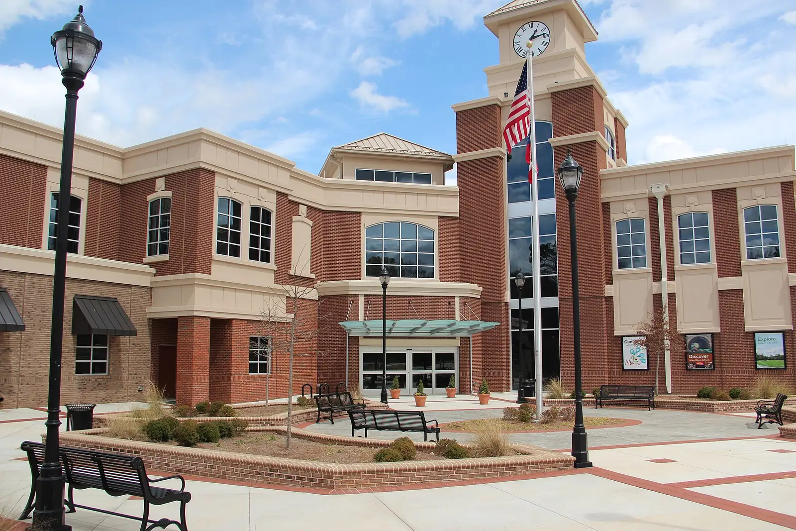 Lilburn City Hall in old town Lilburn, Georgia