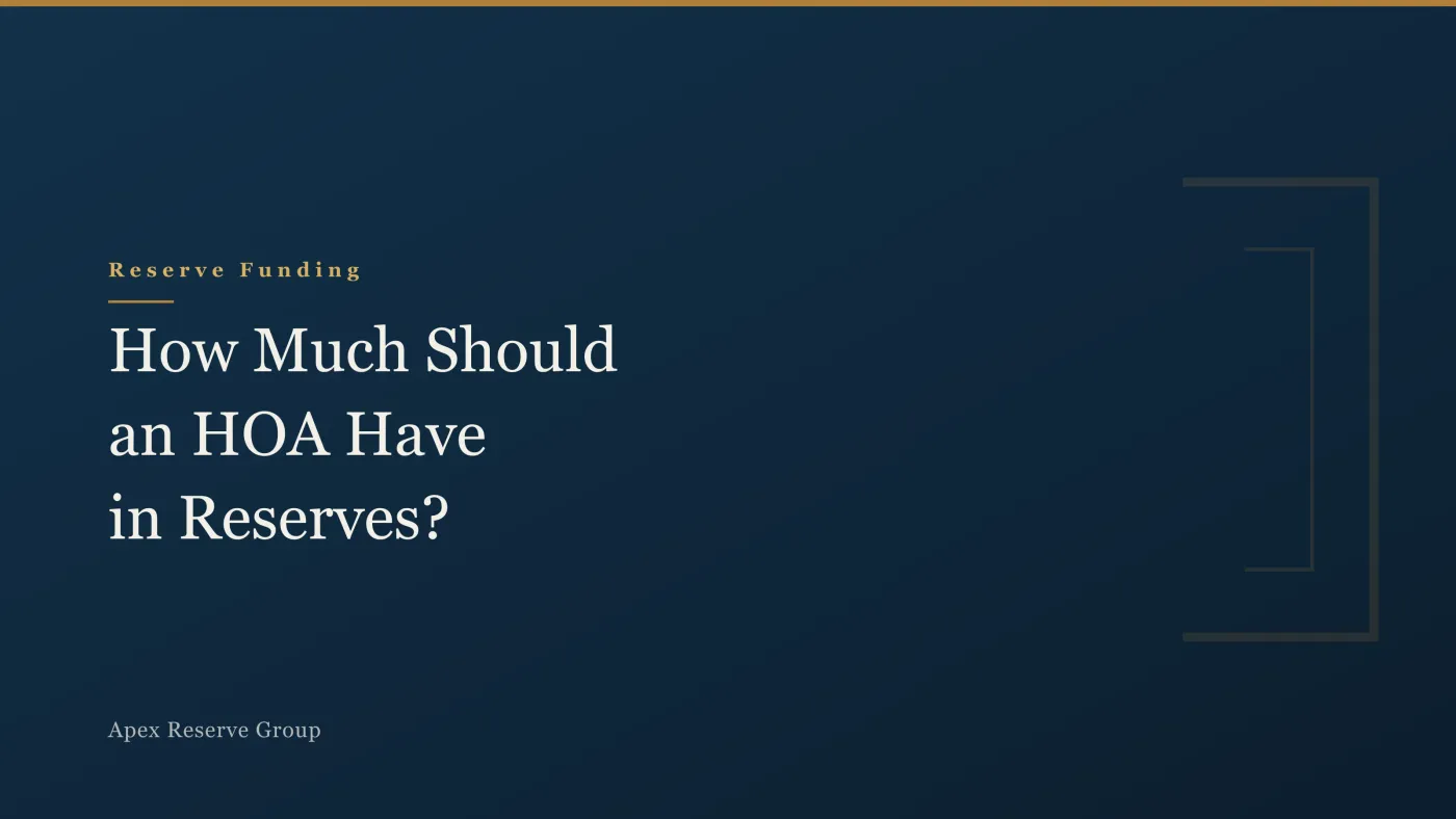 How Much Should an HOA Have in Reserves?