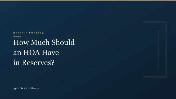 How Much Should an HOA Have in Reserves?