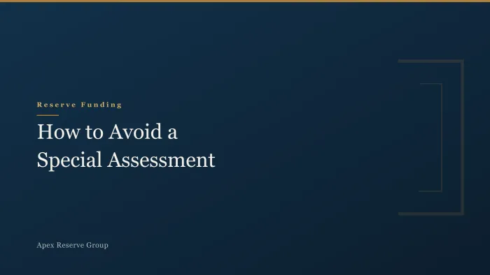 How to Avoid a Special Assessment