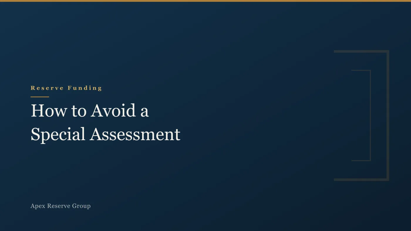 How to Avoid a Special Assessment