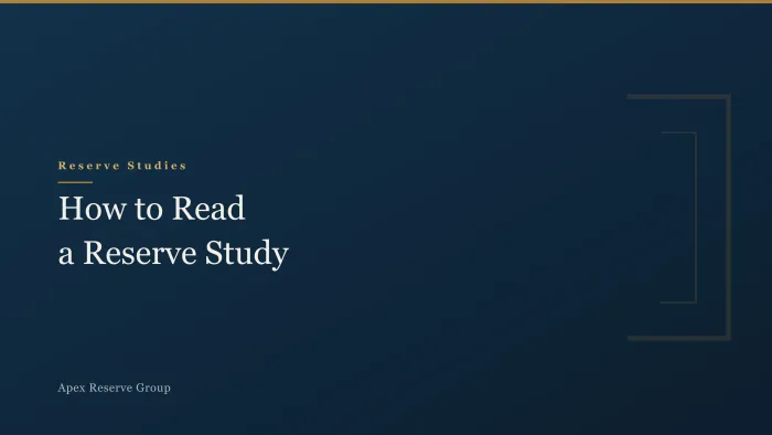 How to Read a Reserve Study