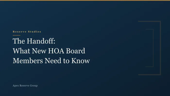 The Handoff: What New HOA Board Members Need to Know